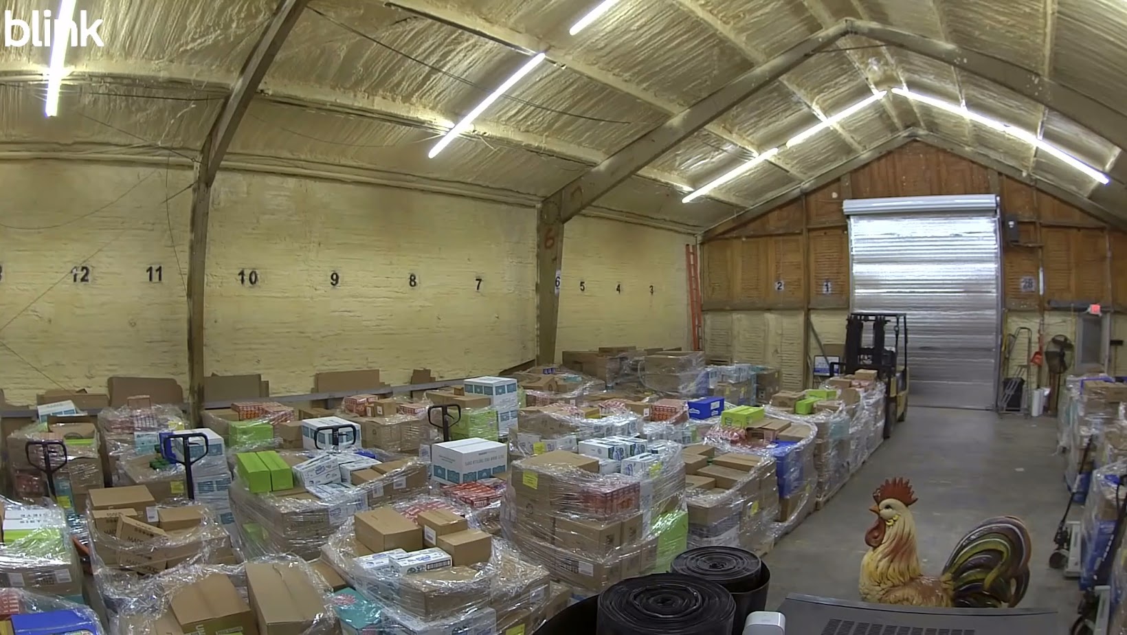 Warehouse filled with donations